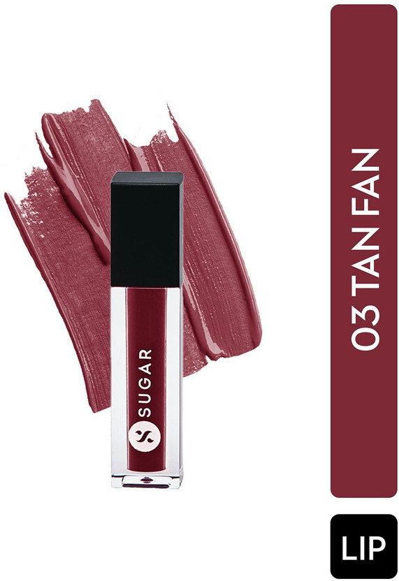 SUGAR Cosmetics Smudge Me Not Mini Liquid Matte Lipstick,Transferproof & Enriched with Vitamin E(03 Tan Fan, 1.1 g)