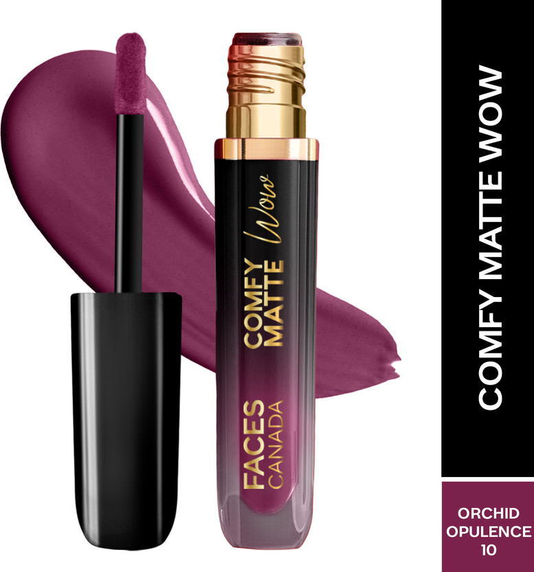 FACES CANADA Comfy Matte Wow Liquid Lipstick | Highly Pigmented | Long Lasting(Orchid Opulence 10, 3.8 ml)