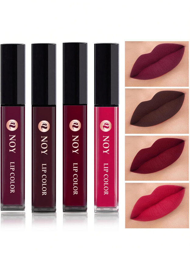 NOY Luxurious Liquid Matte Lipstick Non Smudge Long Stay at Wholesale Price #NL114(Wine Lipstick-Coffee Wine Liquid Lipstick-Maroon-Magenta Pink Matte Lipstick, 16 ml)