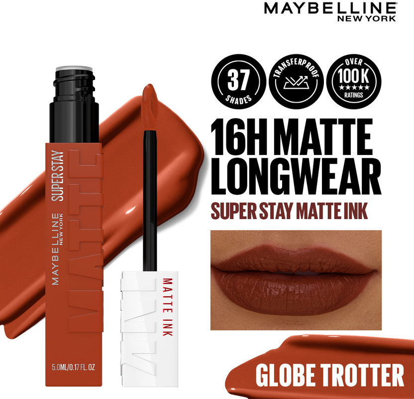MAYBELLINE NEW YORK Super Stay Matte Ink Liquid Lipstick(Globe Trotter, 5 ml)