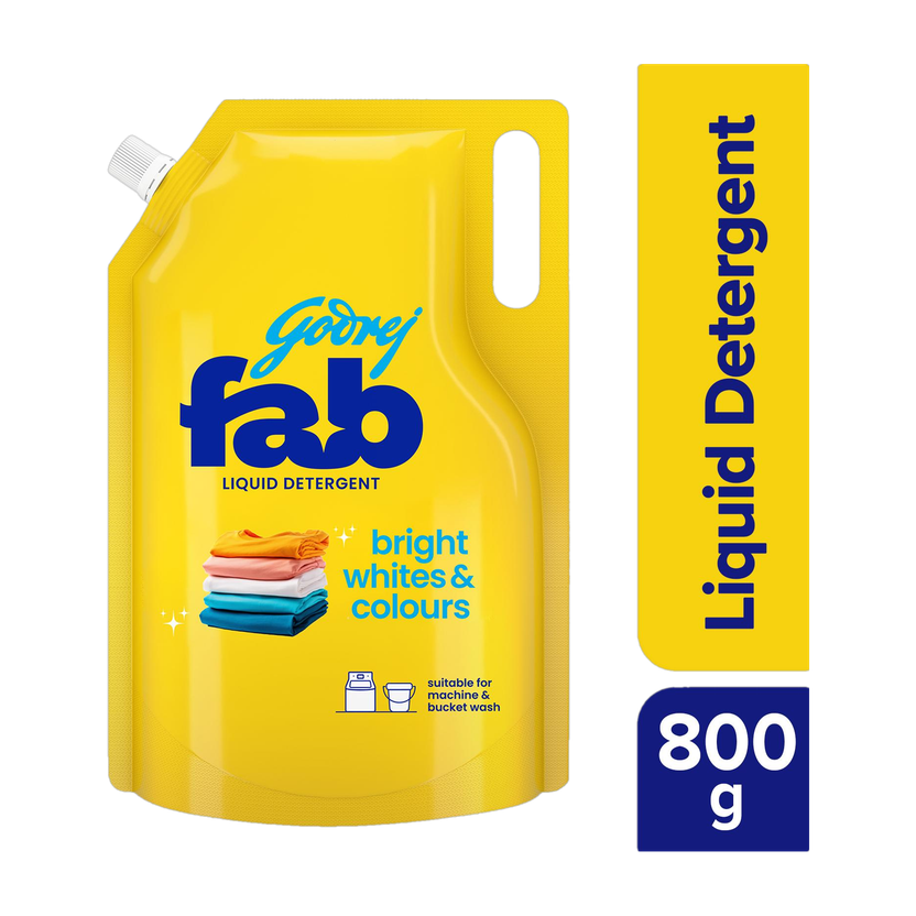 Godrej Fab Refill Pouch Fresh Liquid Detergent(800 g)