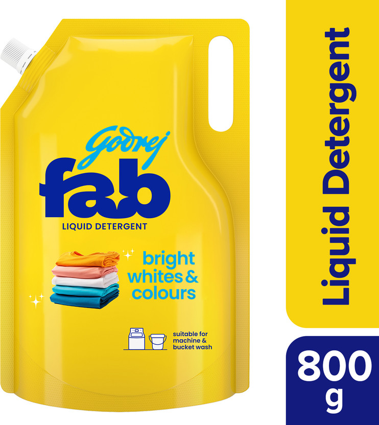 Godrej Fab Refill Pouch for Machine Fresh Liquid Detergent(850 ml)