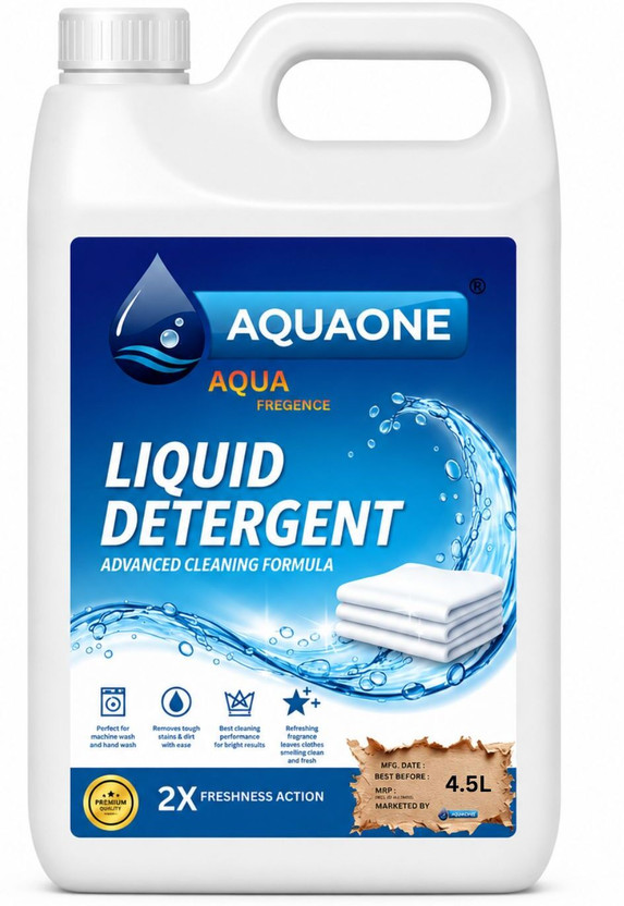 AQUAONE Ultra Wash Top load & Front Load machine liquid detergent Aqua Liquid Detergent(3000 ml)