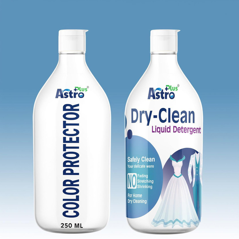 ASTRO PLUS+ Dry Clean Liquid Detergent With Color Protector|Gentle Wash For Delicate Fabrics Fresh Liquid Detergent(2 x 250 ml)