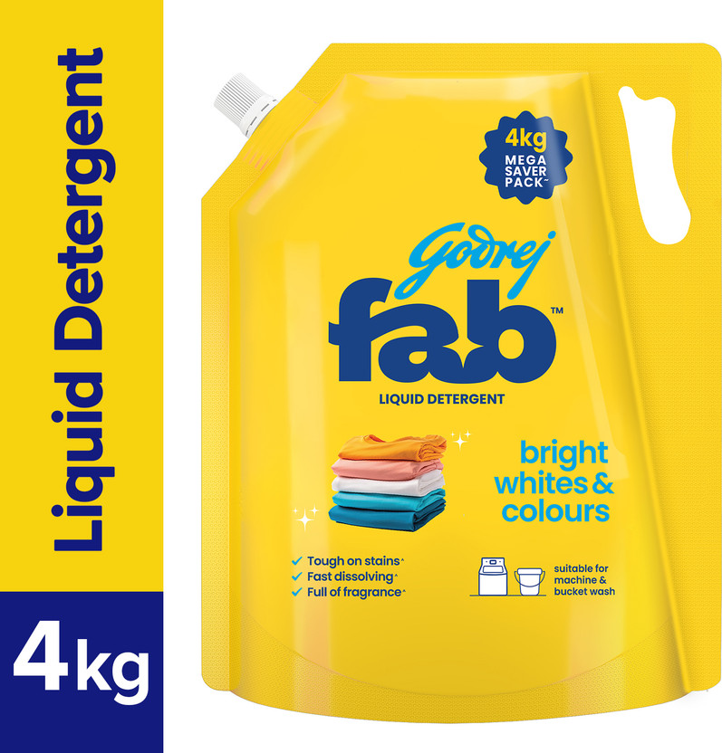 Godrej Fab Mega Fresh Liquid Detergent(4 kg)