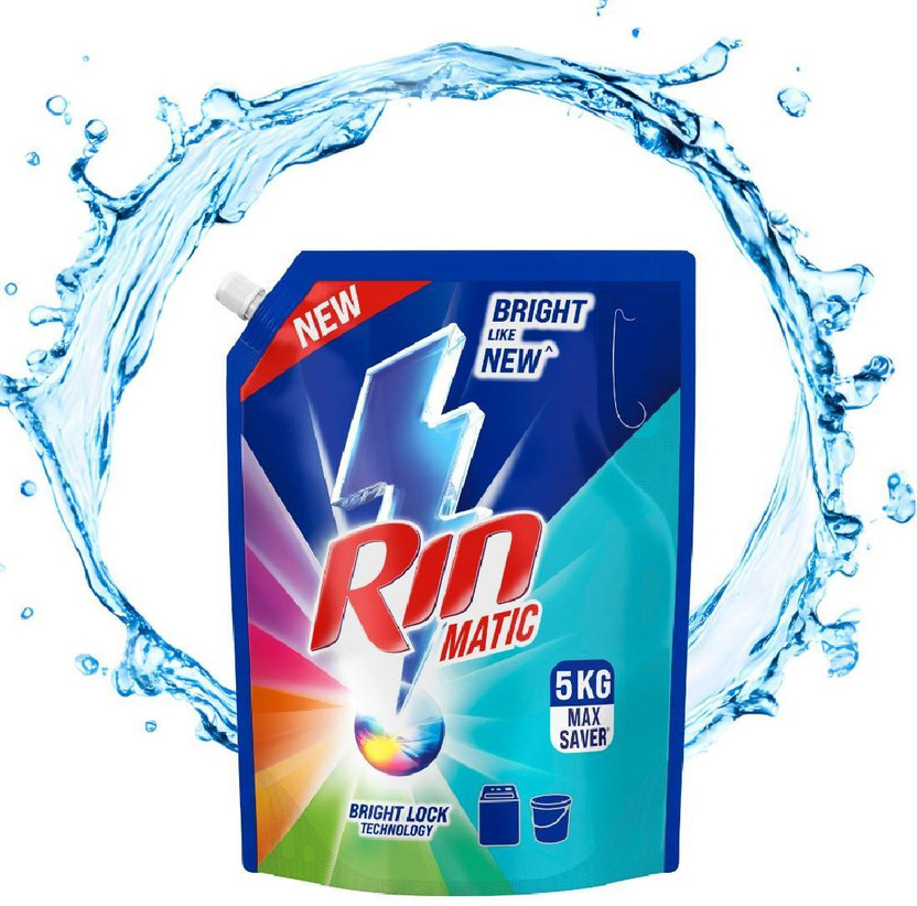Rin Matic for bucket and top-load wash Fresh Liquid Detergent(5 kg)