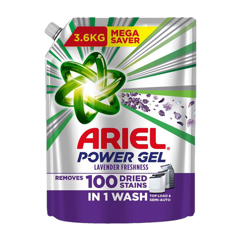 Ariel Power Gel Top Load Lavender Liquid Detergent(3.6 kg)