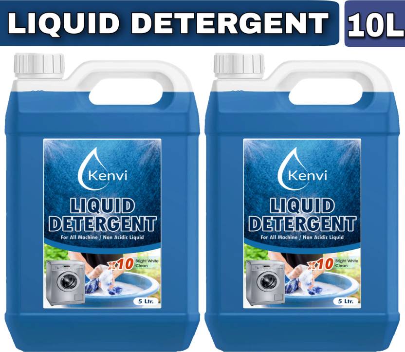 KENVI Liquid detergent combo 10 Liter, Suitable for front and top load