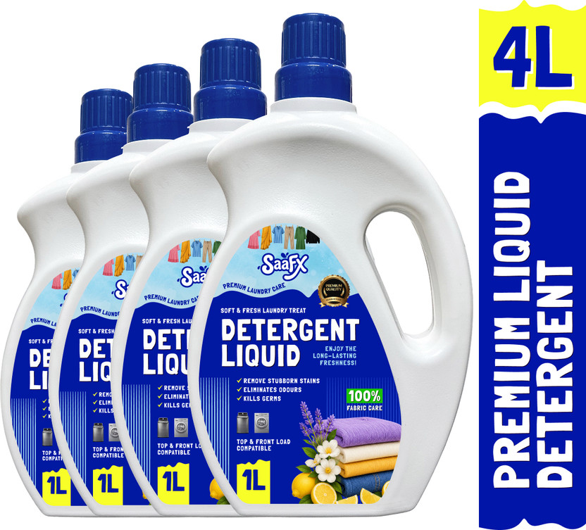 SaaFX SaaFX Ultra Clean Washing Liquid Detergent Combo for Top Front Load 4L Fresh Liquid Detergent(4 x 1000 ml) - Flipkart Deal