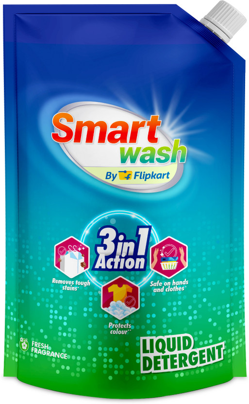 Smart Wash by Flipkart 3 in 1 Action Fresh Liquid Detergent(1 L)