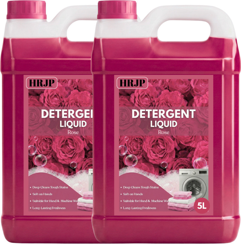HRJP Liquid Detergent 10L Eco Guard Liquid Detergent for Daily Laundry Rose Liquid Detergent(2 x 5 L)