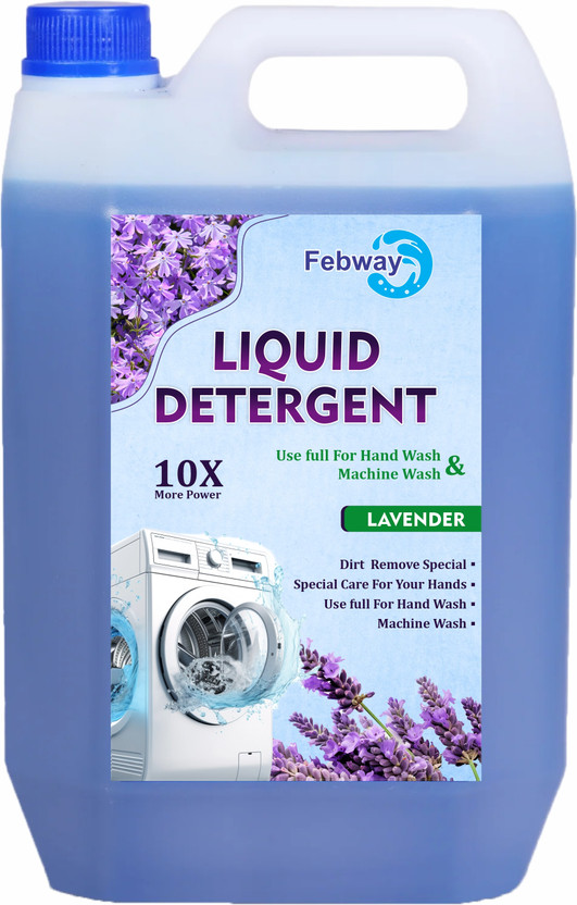 FEBWAY High-Quality Laundry Liquid, Suitable for Top-Load - Front-Load Washing Machine Multi-Fragrance Liquid Detergent(5000 ml)