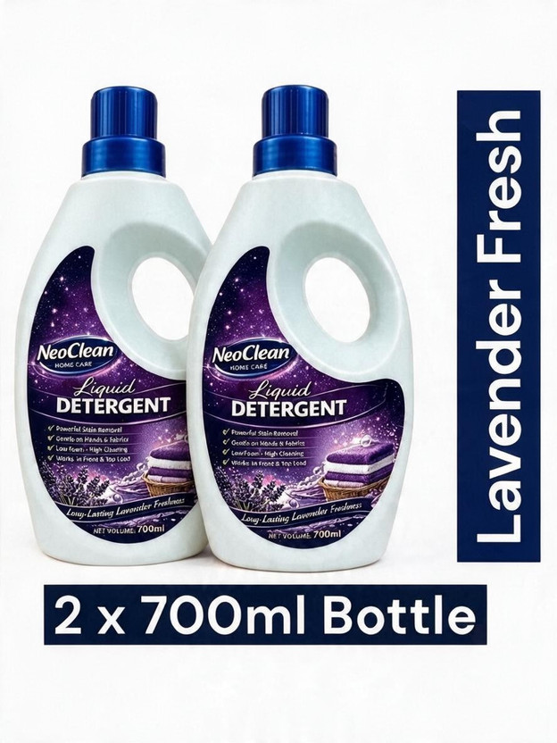 NeoClean Home Care Powerful Clean & Fresh Lavender Liquid Detergent(2 x 700 ml)