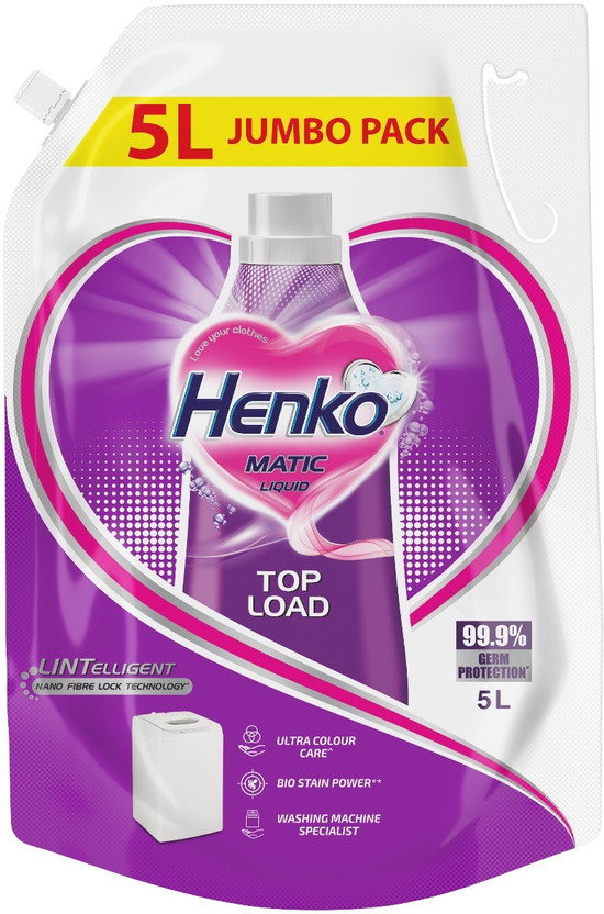Henko Matic Top Load Liquid Detergent Fresh Liquid Detergent(5 L)
