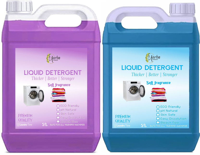 Harbe Eco-friendly For all Types Of Cloth, Contain Fresh Liquid Detergent(2 x 5 L)