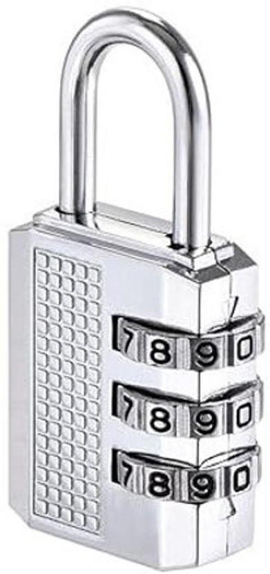 Any Fashion 3 Digit Combination Locks for Luggage Combination Lock(Silver)