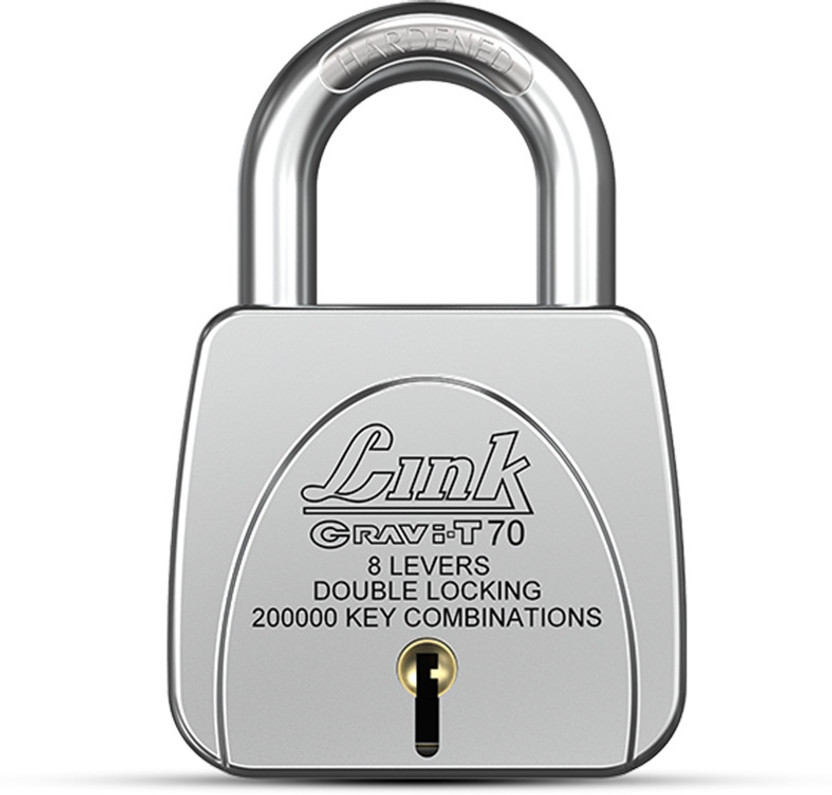 Link Link Gravi-T 70mm Padlock | Lock For Door, office, Shop | Hardened Shackle Steel Body Padlock(Silver) - Flipkart Deal