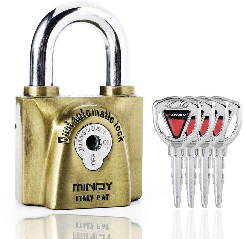 TCKW 60mm Heavy Duty Lock Warehouse Waterproof Keyed Padlock Top Security Lock Lock(Golden)