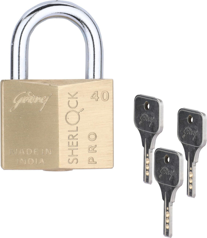 Godrej Locks Sherlock Pro Padlock - 40 mm Padlock(Brass)