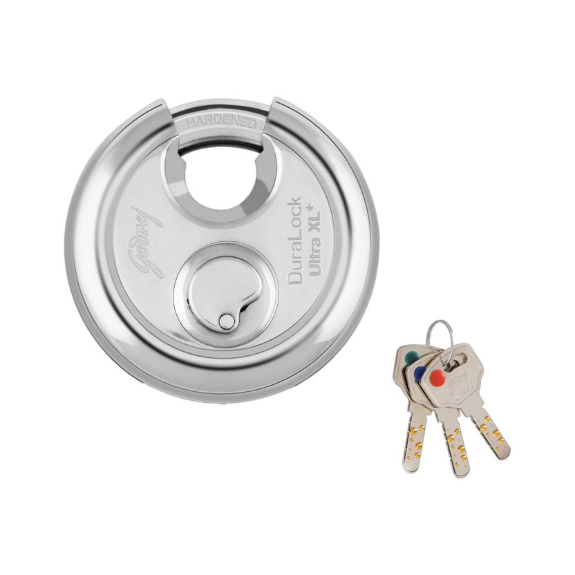 Godrej Locks Dura - 3 Keys (90 mm) Padlock(Silver)