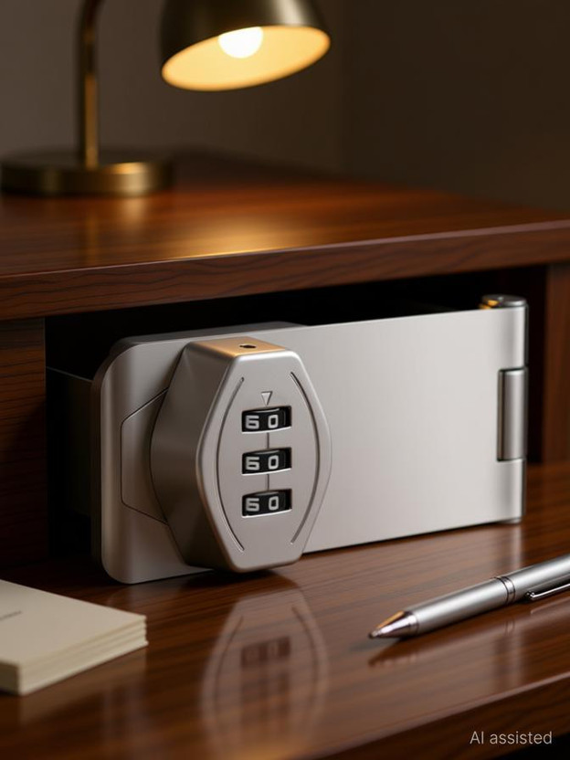 DVIMART Durable 3-Digit Combination Lock for Cabinets, Drawers, Doors and Lockers Lock(Multicolor)