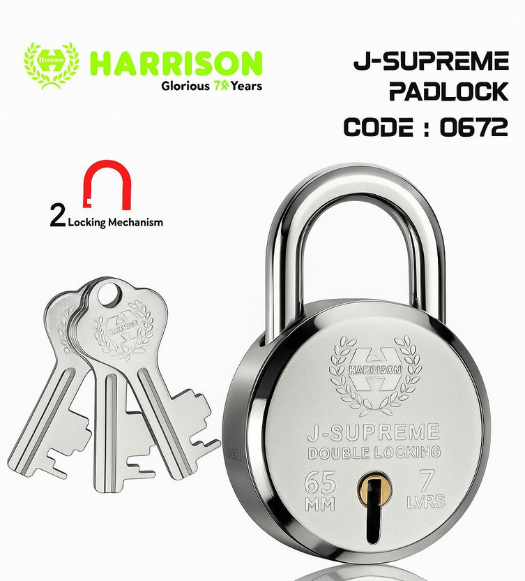 HARRISON Steel Chrome, Glossy Smart Lock(Silver, Multicolor)