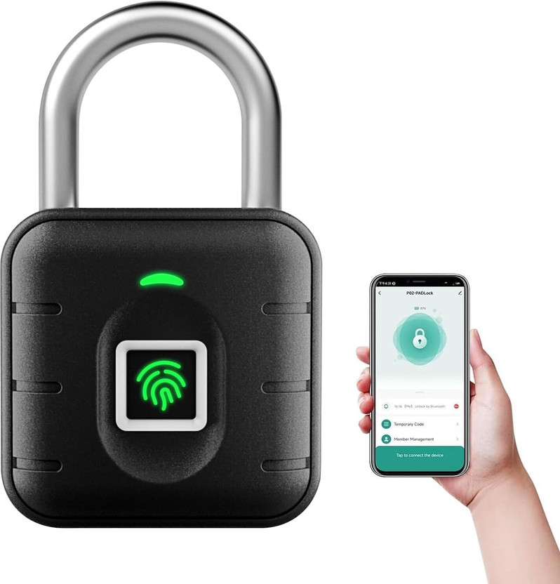 Newness Anti-Rust Security for Gate, Warehouse & Outdoor Use Electronic Lock(Black)