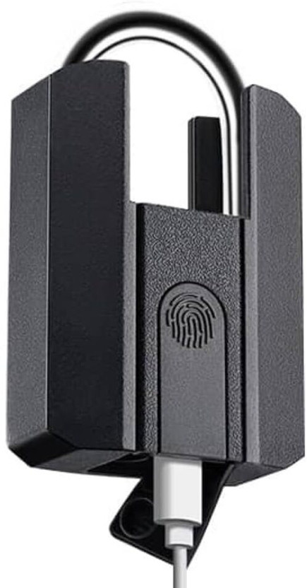 Smiledrive Z+ Smart Door Lock – Fingerprint, Bluetooth & Key, IP67, Fast Unlock Padlock(Black)