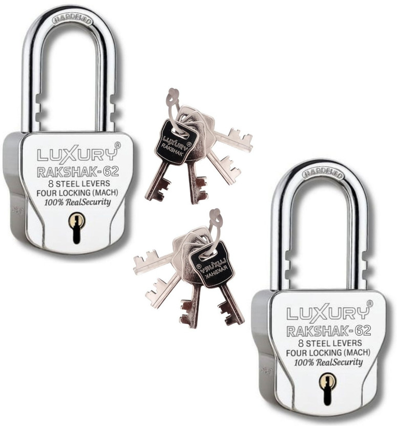 Fithome Fithome Alone Raami Padlock 70MM Padlocks for home door gate shutter 4 Locking Feature Padlock(Silver) - Flipkart Deal