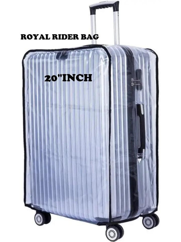 xzora NEW PVC Dust Proof Cover Luggage/Suitcase For Hard/Fiber Trolley Bag MH Luggage Cover(55 CM, Transparent)