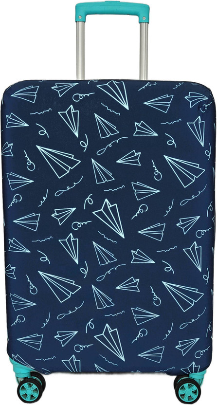 Classy Cultures Blue Flyer Ttrolly Bag Cover Ttrolly Bag Cover Luggage Cover(Medium (24 Inch), Blue)