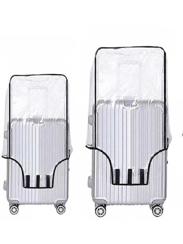 netizen netizen Transparent Luggage covers Waterproof Transparent Suitcase Cover - Pack of 2 Luggage Cover(20 + 25 Inch (Small + Medium), White) - Flipkart Deal