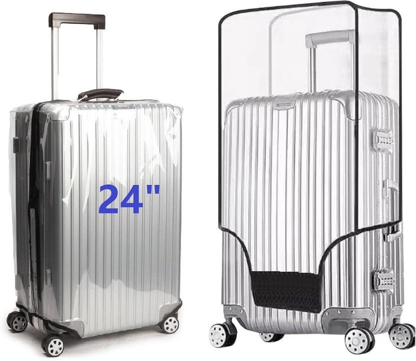 Shinyhorn Transparent Trolley Bag cover PVC Dust Proof cover luggage Cover Transparents Trolley Cover Suitcase cover Waterproof for Travelling Luggage Cover(24 Inch (65CM), Transparents)