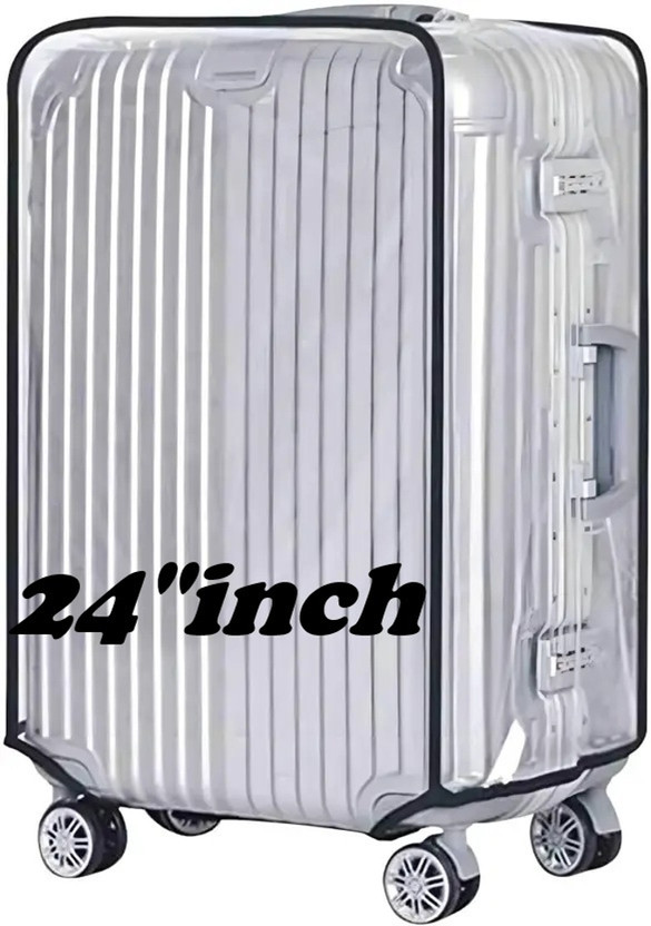 KLASSY Transparent Trolley Bag Cover PVC Dust Proof Cover Luggage Bag cover PVC Dust Proof Cover Luggage/Suitcase For Hard/Fiber Trolley Bag Travel Luggage Cover(24 inch(65 cm), Transparent)