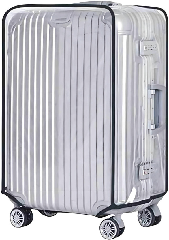 KLASSY Transparent Trolley PVC Dust Proof and Waterproof Luggage Cover(24 Inch (65CM), Transparent)