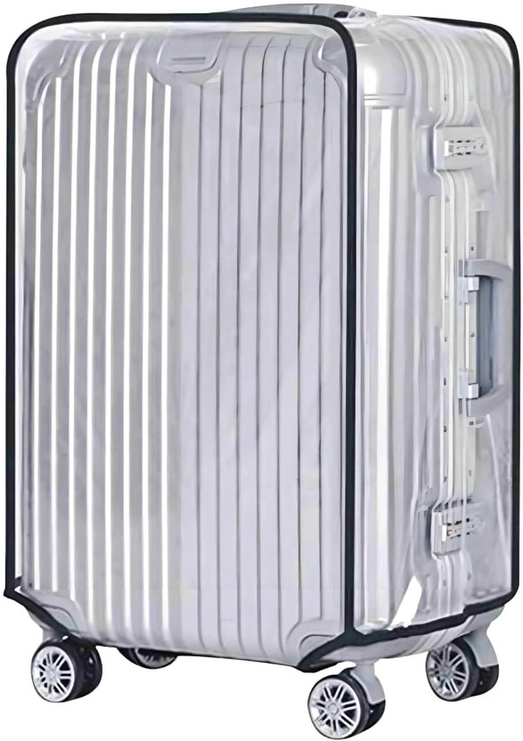 PREVAILER Transparent Trolley Bag Cover PVC Dust Proof Cover Luggage Bag cover Transparent Trolley Suitcase Waterproof Cover for Travelling Luggage Cover(24 Inch (65CM), Transparent)