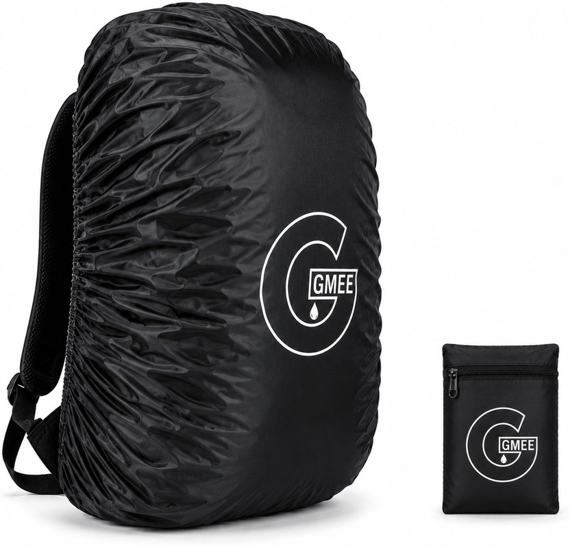 GMEE Waterproof Rain Bag Cover 30L to 50L Rain & Dust Proof School & Travel Luggage Cover(For Standard Bags, Black)