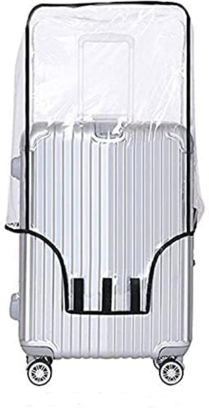 LUGGAGE WORLD HARD IMPORTED SUITCASE COVER 24 Inches Transparent PVC Luggage Cover for Trolley Bags – Waterproof, Suitcase Luggage Cover(24 iNCHES, TRANSPARENT)