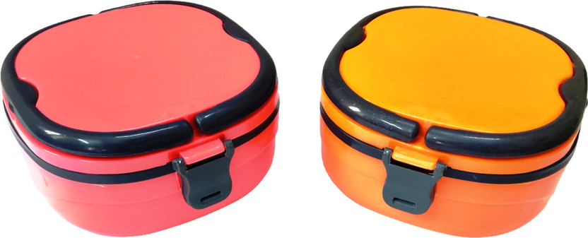 Gift Gift Collection 2 pcs Air Tight Stainless Steel Container Tiffin Lunch Pack For School & Office 2 Containers Stainless Steel, Plastic Office Lunch Box(600 ml) - Flipkart Deal
