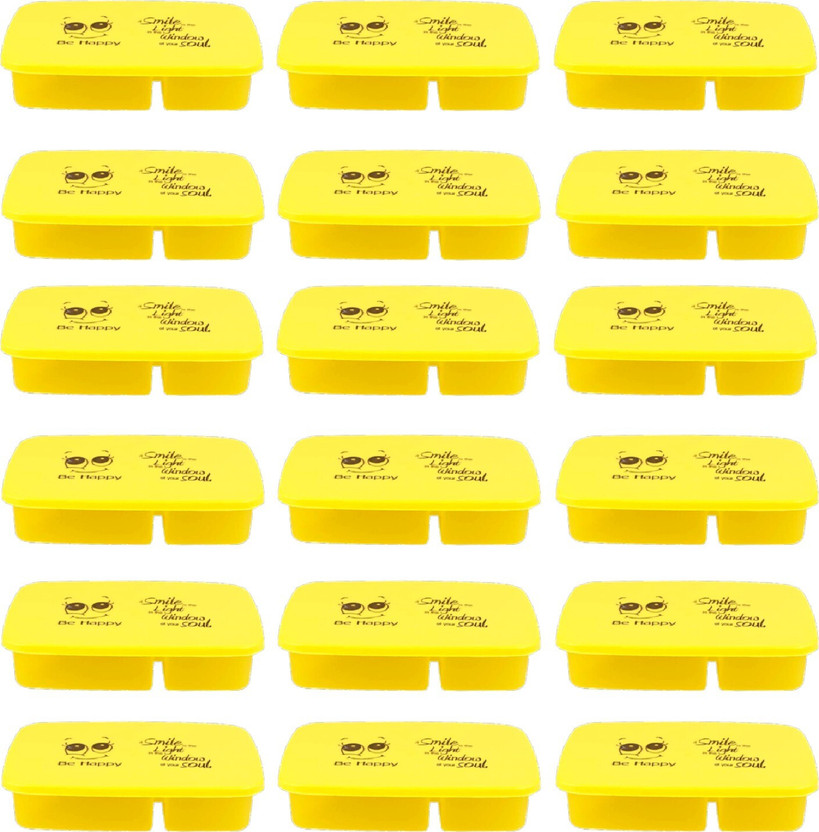 Kids Kraft Return Gift In Bulk For Kids 3 Compartment Lunch Box For Kids (Pack of 18) 2 Containers Plastic School Lunch Box(250 ml)