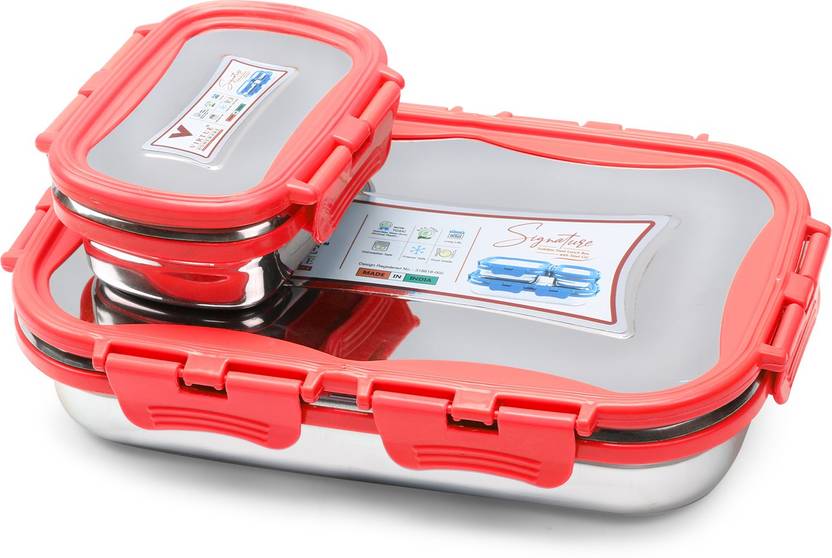 Virtue 2Pc Stainless Steel Lunch Box 700 ML × 150 ML
