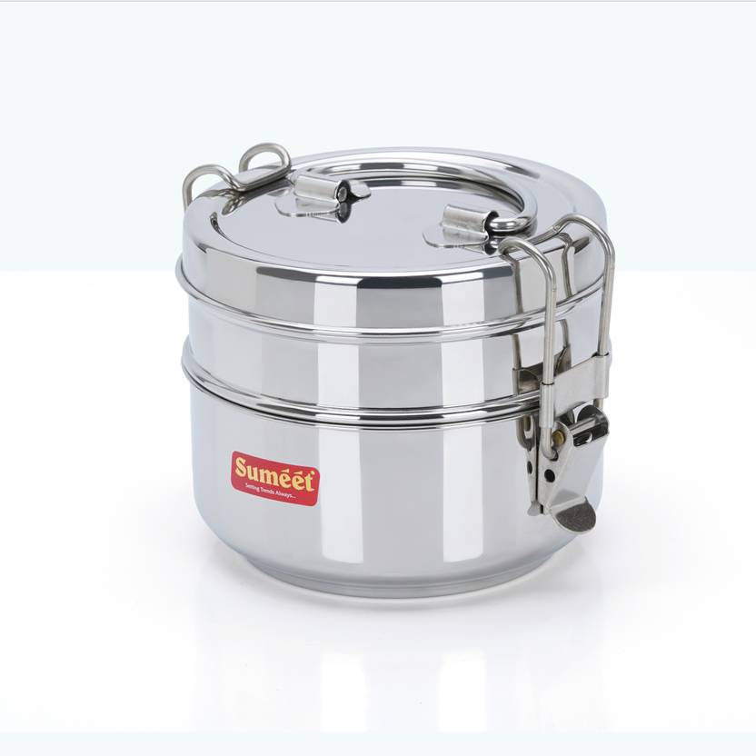 Sumeet Stainless Steel 2 Compartment Lunch Box / Tiffin