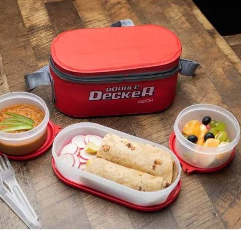 Pearllunchbox Milton Double decker 3 container lunch box