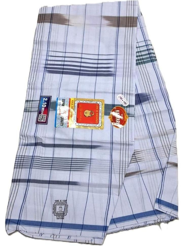 Lock Checkered White Lungi