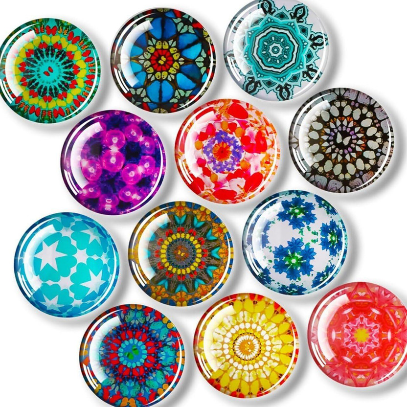 PREPSTO FRIDGE CRYSTAL MAGNET COLORFUL 12PCS SET Fridge Magnet Pack of 12 Fridge Magnet Pack of 1(Multicolor)