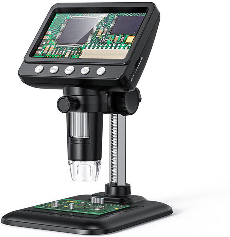 elouo 4.3 Inch Digital Microscope Camera with 1000x, For PCB, Mobile, Jewellery Repair Microscope Slide Box