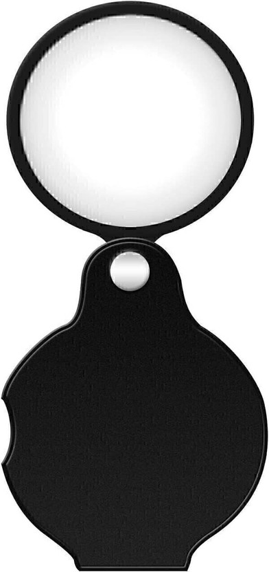 EIS Small Magnifying Glass for Kids Senior Pocket Magnifier Reading Close Work 10MM Magnifier Glass(Black)