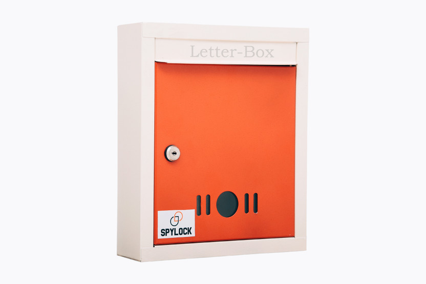 Spylock Metal Mail Box Letter Box for Home and Gate Office Wall Mount Box Wall Mounted Mailbox(Orange)