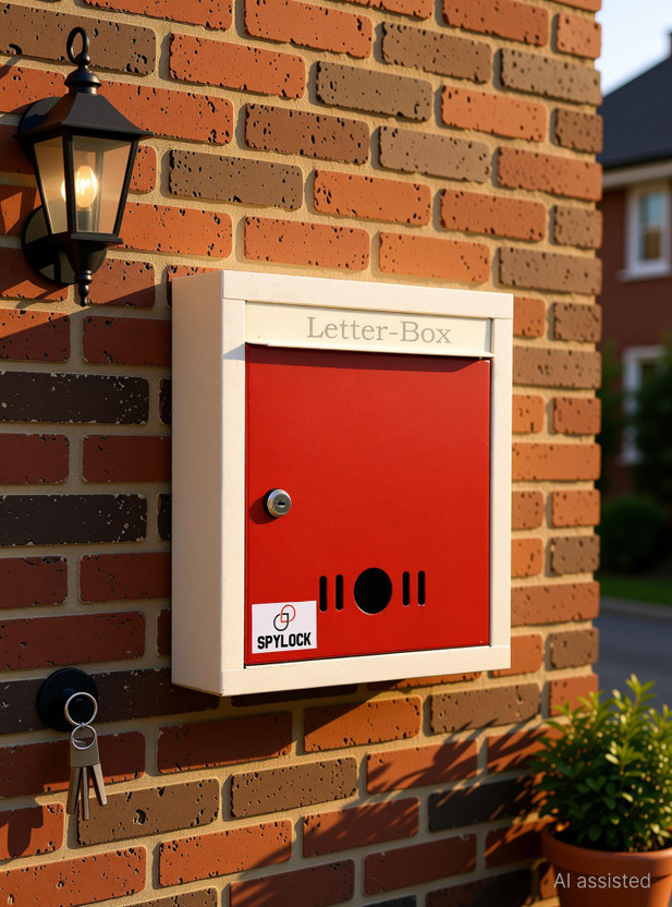 Spylock Mail box letter box Wall Mounted Mailbox(Red)