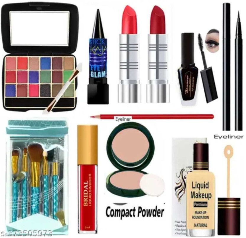 brown brown blush Makeup Kit – Complete Cosmetic Combo for Online Trends - Flipkart Deal